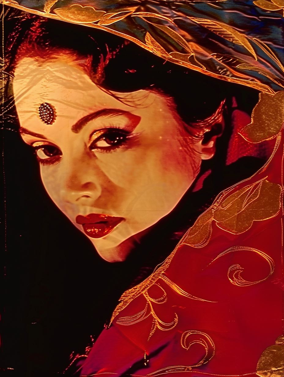 Gilded Ethereal Portrait in Gold - Image 3