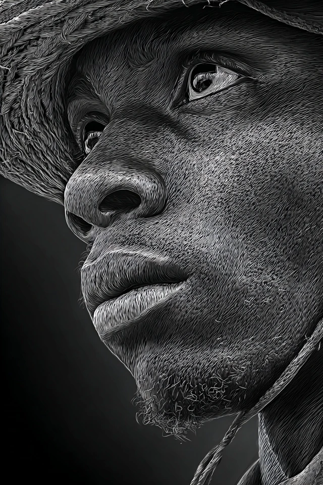 Monochrome Visions: A Study in Texture - Image 1