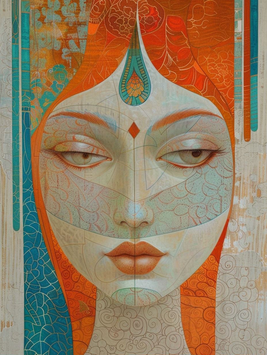 Ethereal Fusion of Ancient Patterns - Image 2