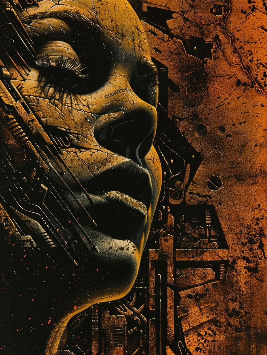 Cybernetic Soul in Amber Glow - Image 3