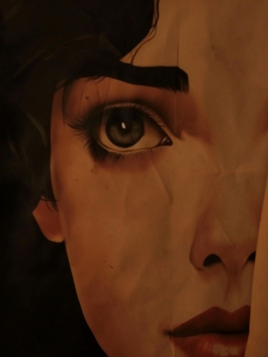 Melancholic Gaze in Crimson Shadows - Image 2