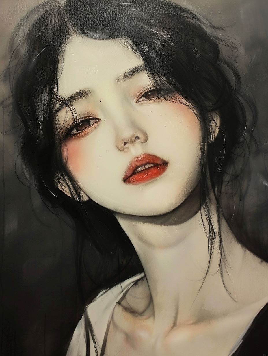 Shadows of Elegance: Dark Anime Portraits - Image 2
