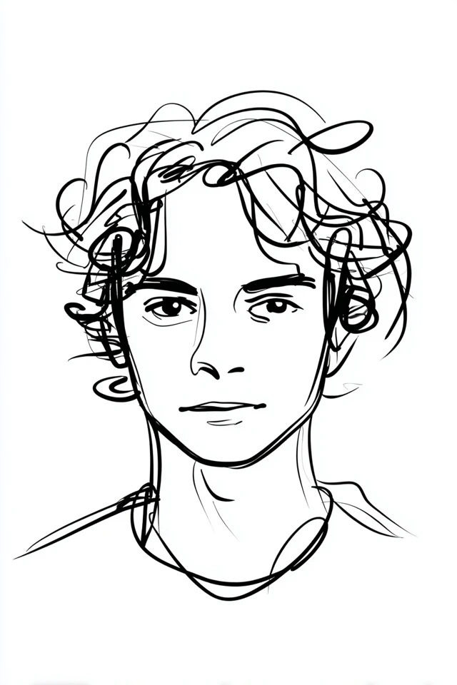 Fluid Ink Portrait - Image 1