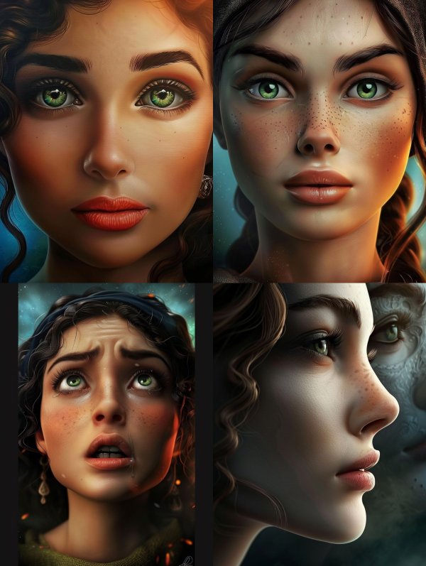 Ethereal Gazes: A Study of Digital Portraits