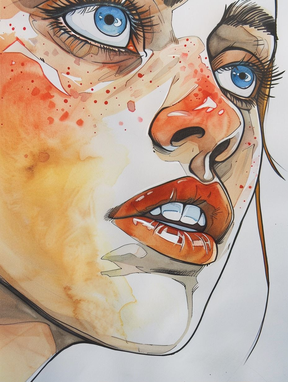 Emotional Echoes in Watercolor - Image 1