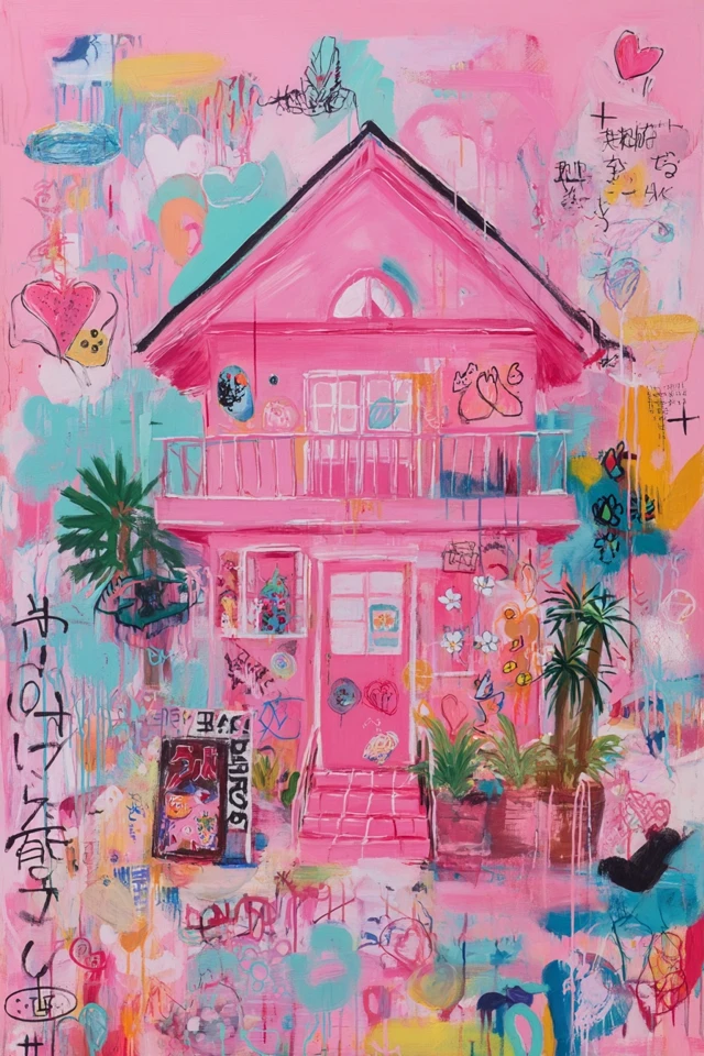 Pink Dreams in a Mixed Media World - Image 6