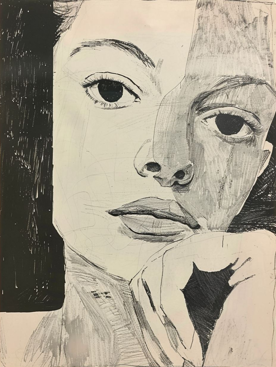 Fragmented Portraits in Cubist Style - Image 2