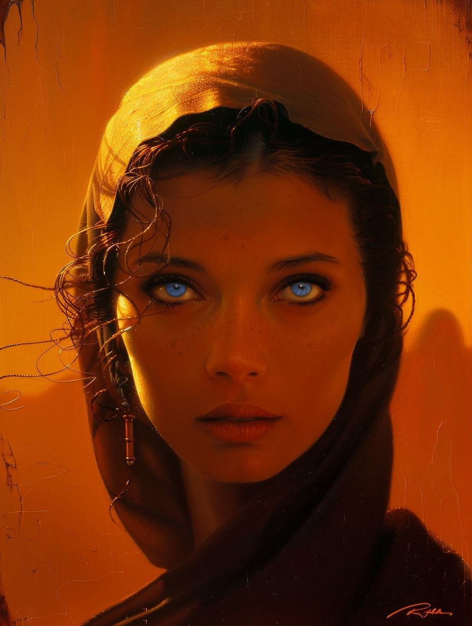 Golden Ethereal Goddess Portrait - Image 3
