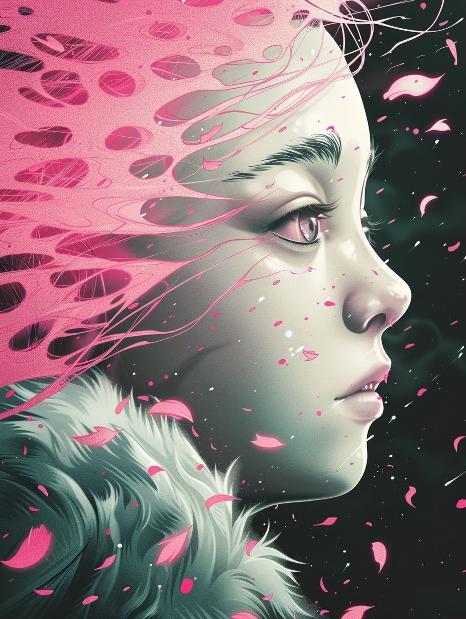 Ethereal Pink Neon Dreamscape