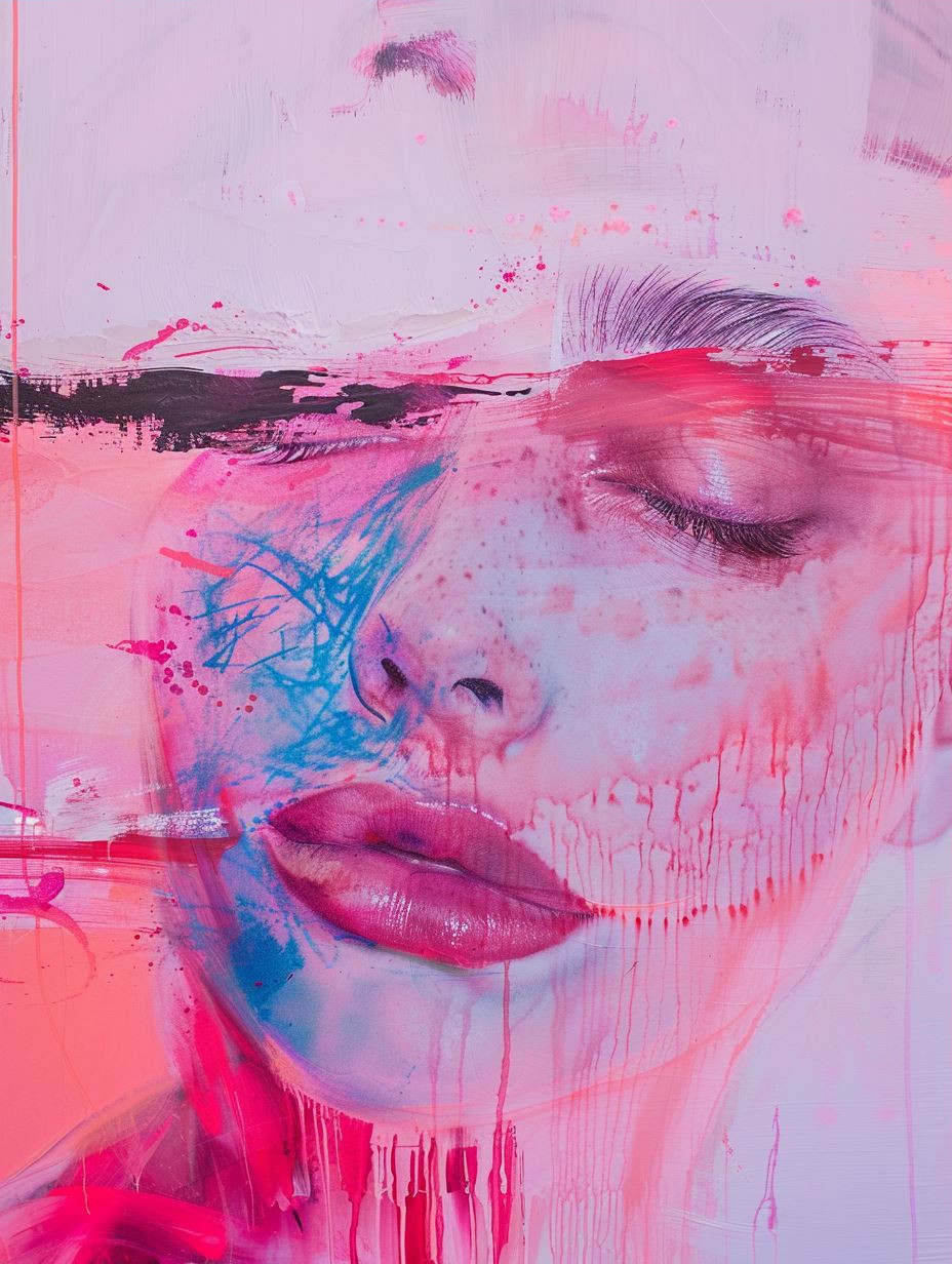 Neon Pastel Abstract Portraiture - Image 3