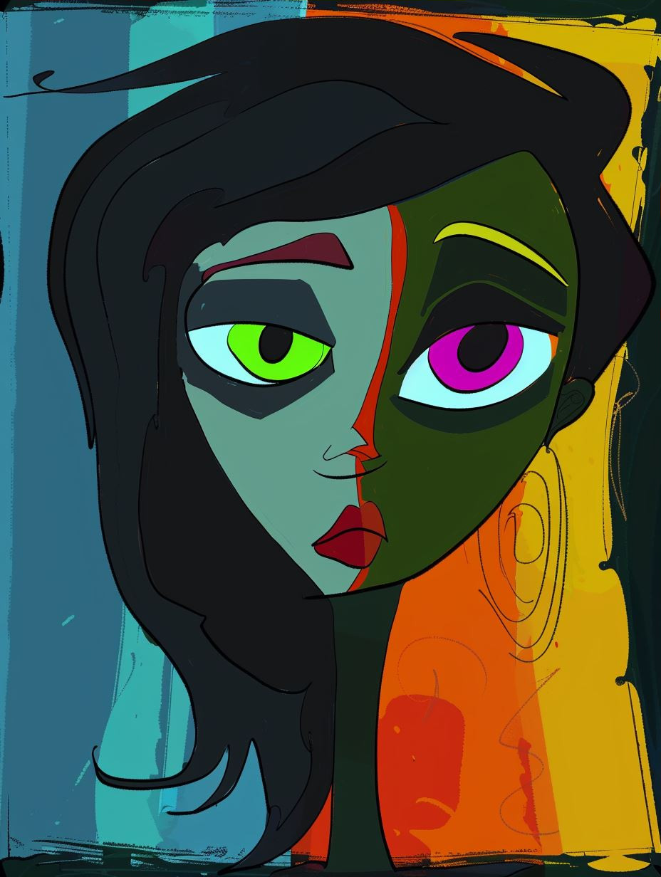 Neon Surrealist Female Portraits - Image 3