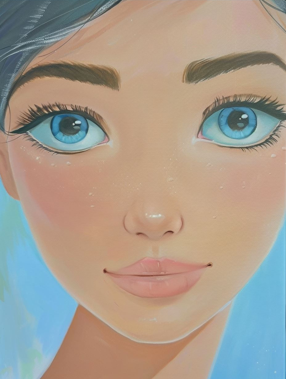 Ethereal Blue Gaze Portraits - Image 3