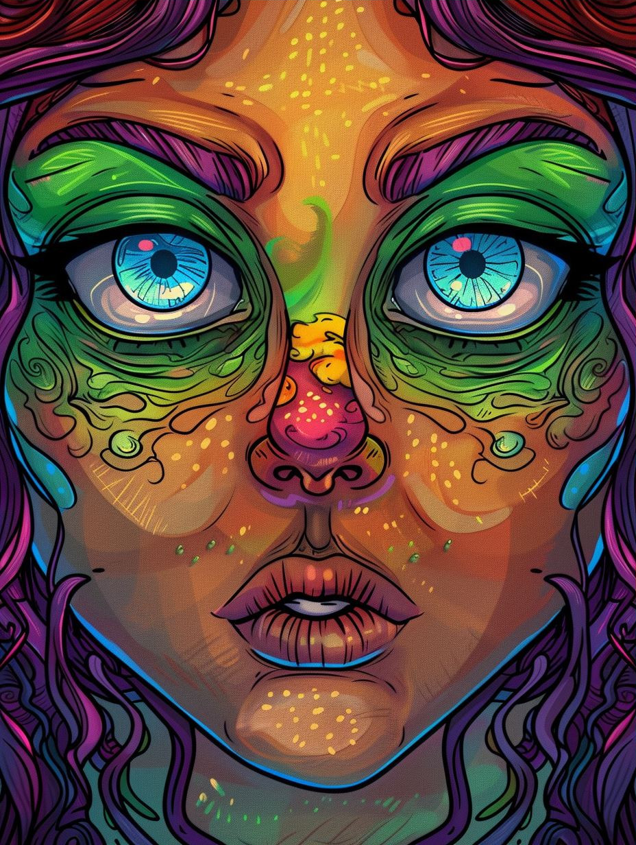 Psychedelic Prism Portrait Art - Image 3