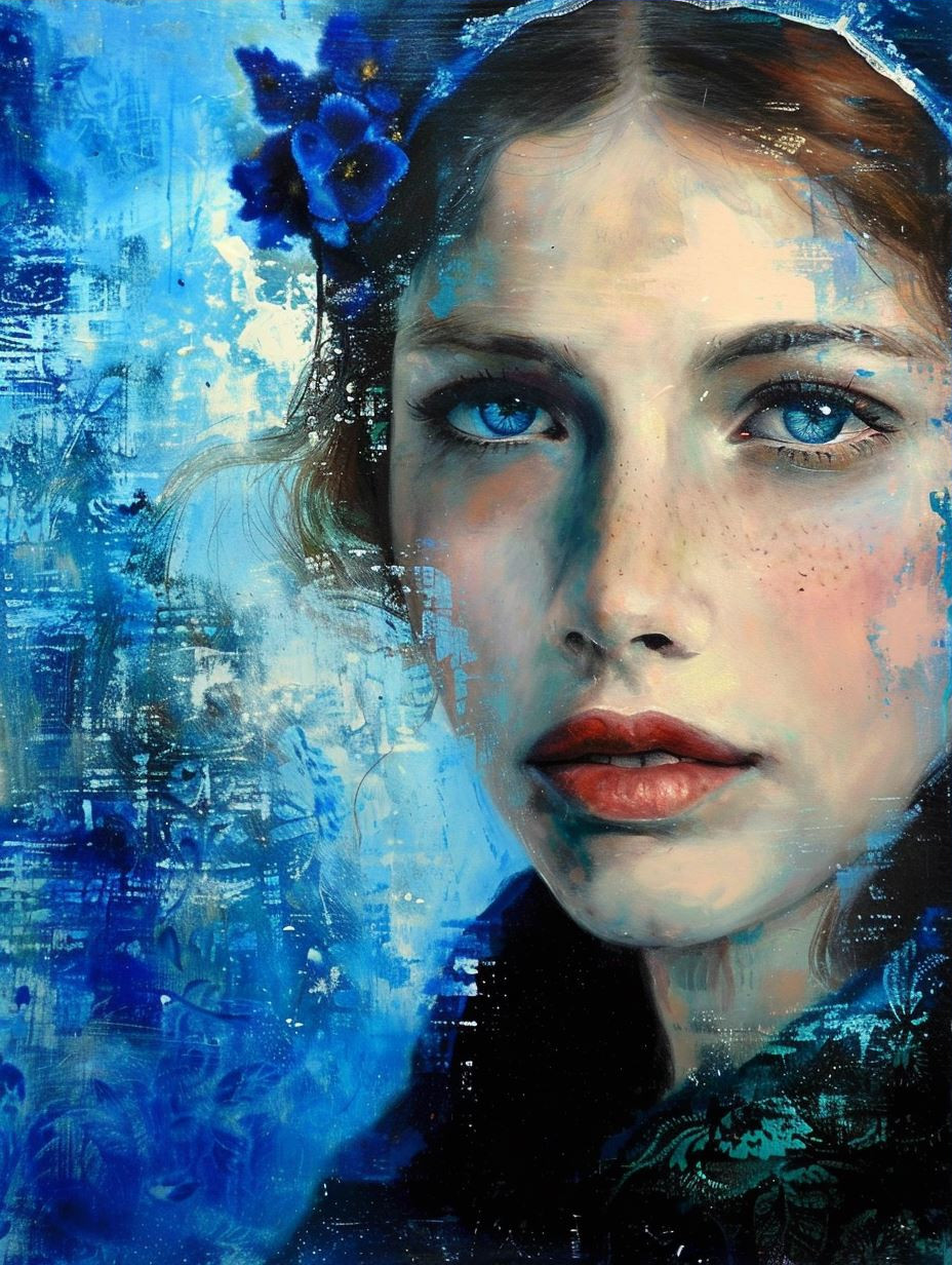 Azure Dreams of Ethereal Faces - Image 3