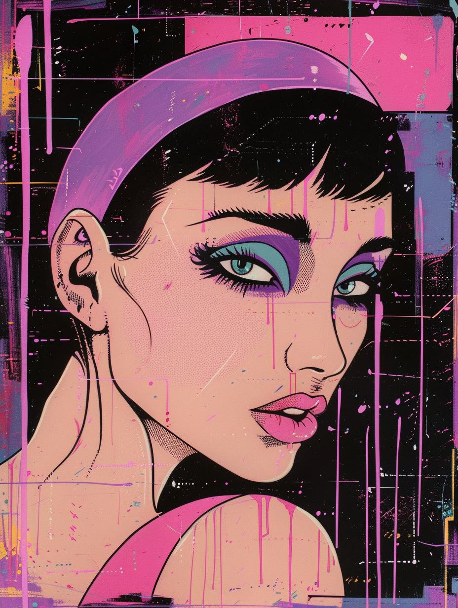 Neon Noir Cyberpunk Portraits - Image 4