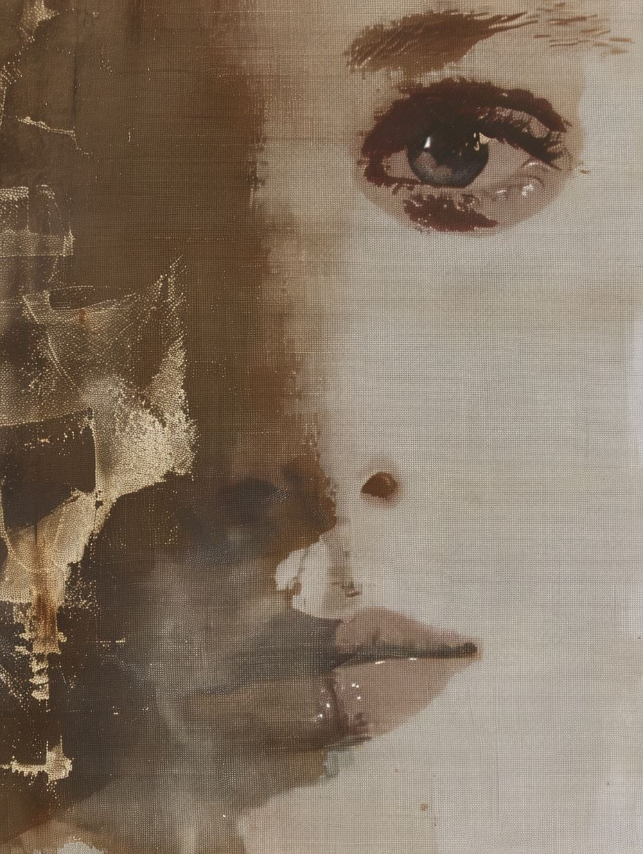 Ethereal Gilded Fragmented Portrait - Image 2