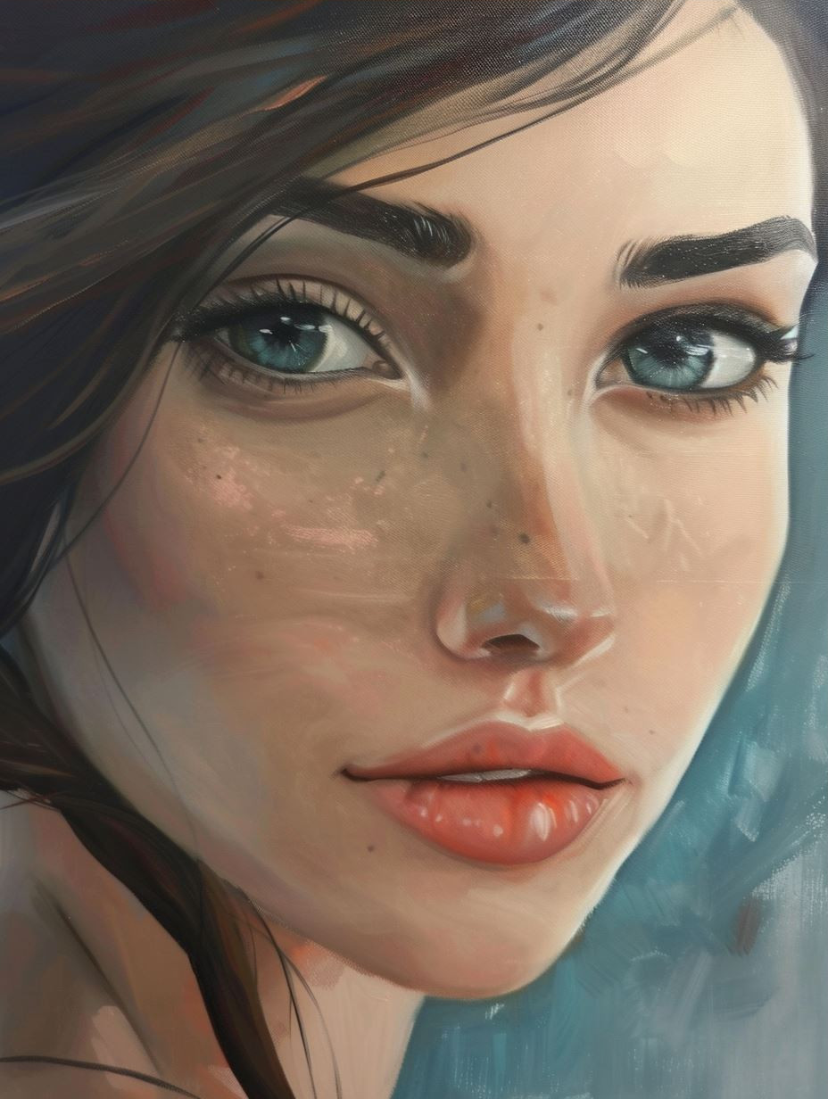 Ethereal Gazes: A Digital Portrait Study - Image 3