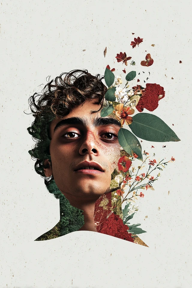 Nature's Whisper: Surrealist Digital Art Collage - Image 1