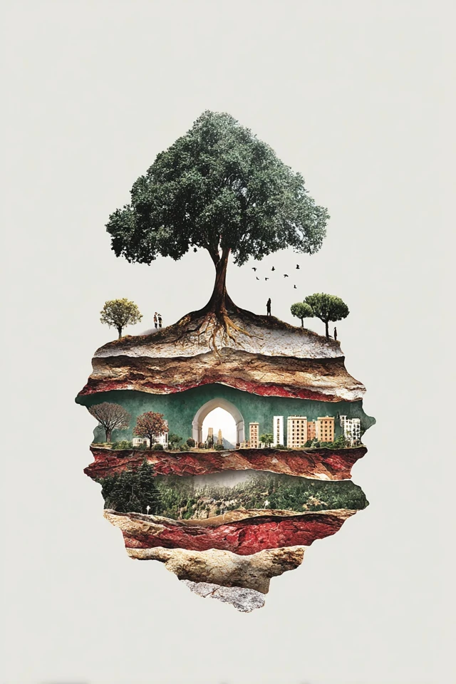 Nature's Whisper: Surrealist Digital Art Collage - Image 5
