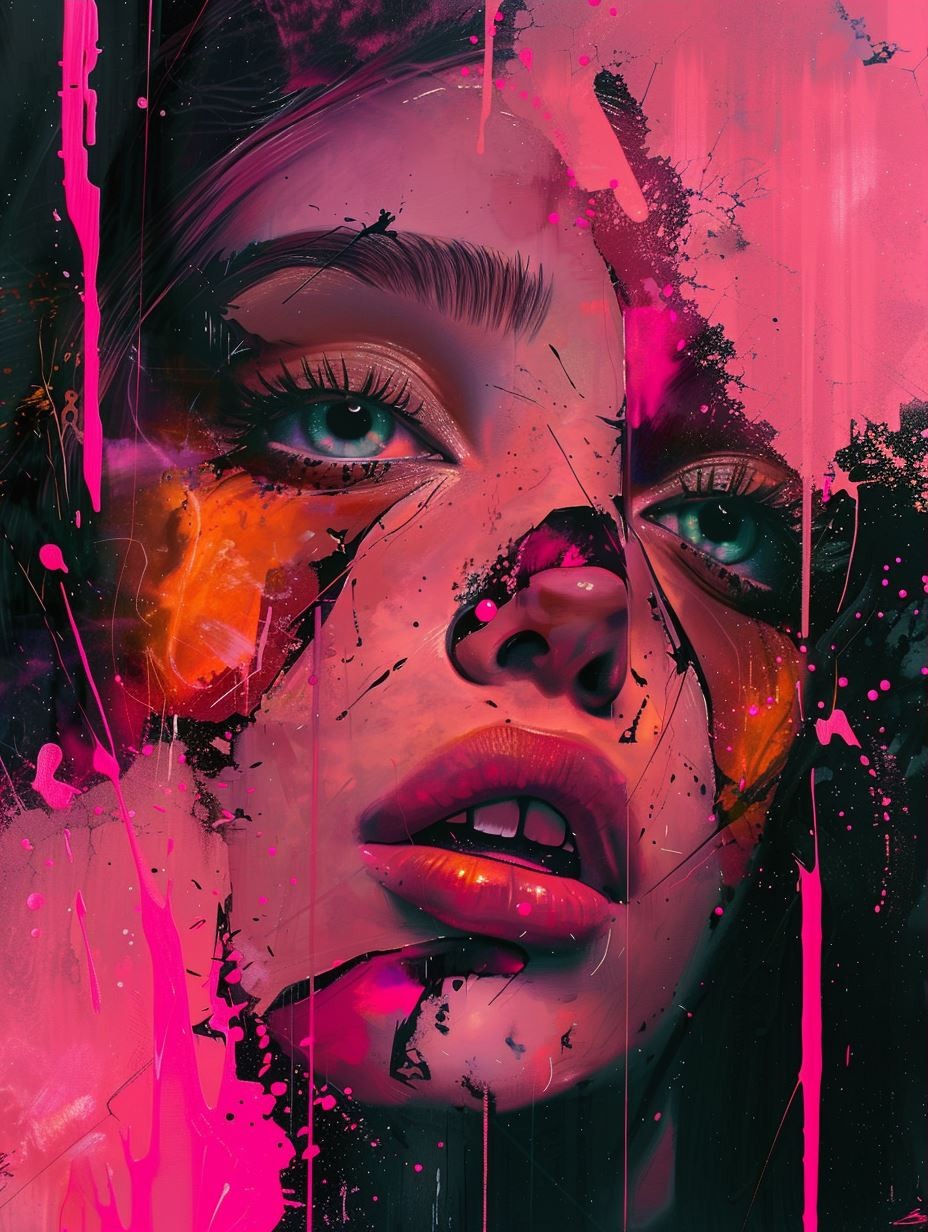 Neon Chaos Cybernetic Portrait - Image 3
