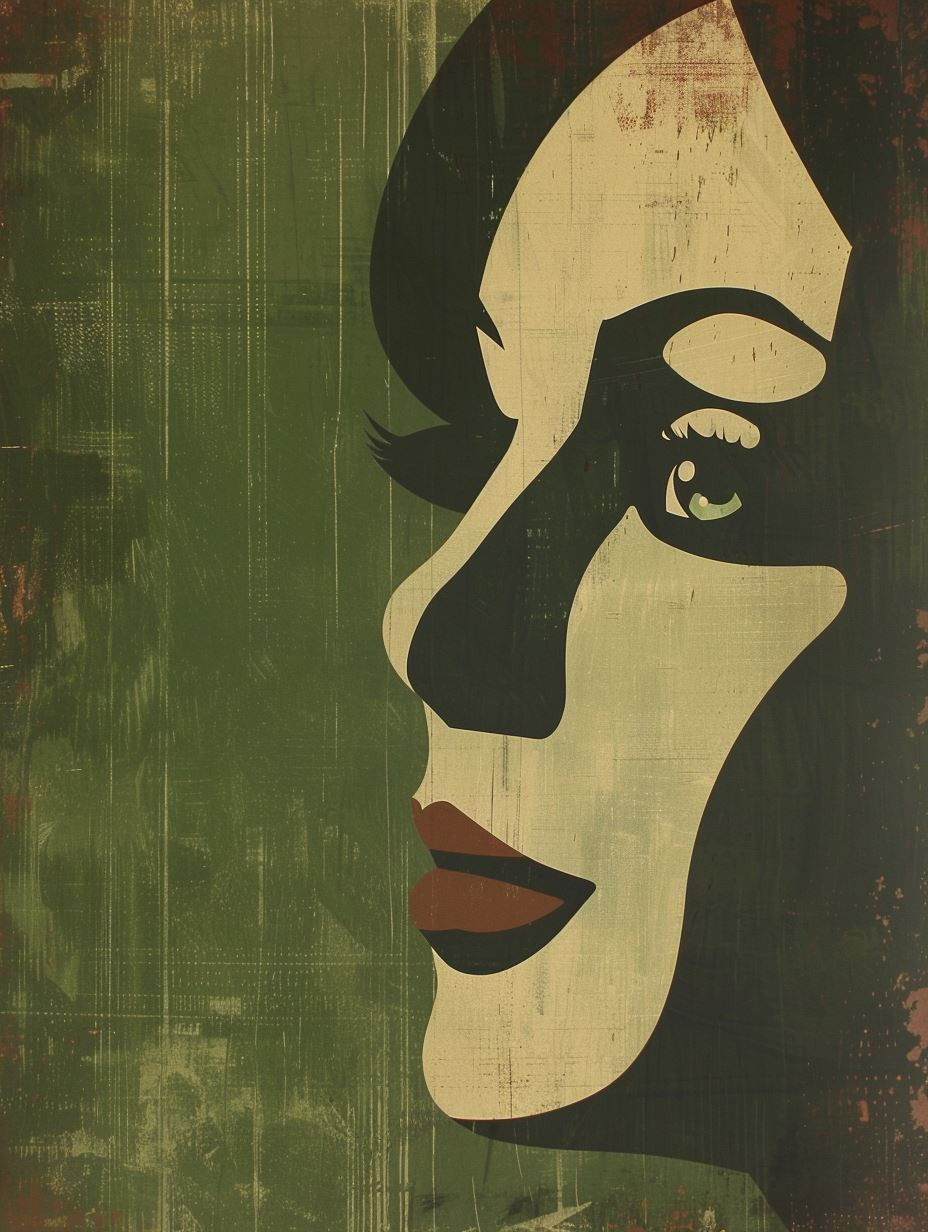 Mystic Green Vintage Portraits - Image 4