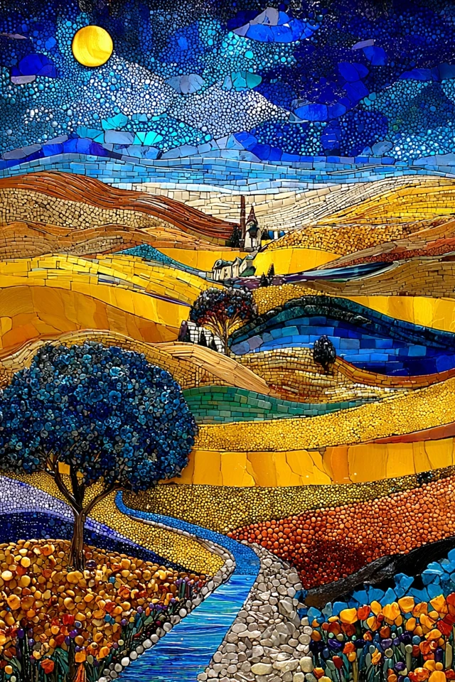 Golden Mosaic Gaze - Image 2