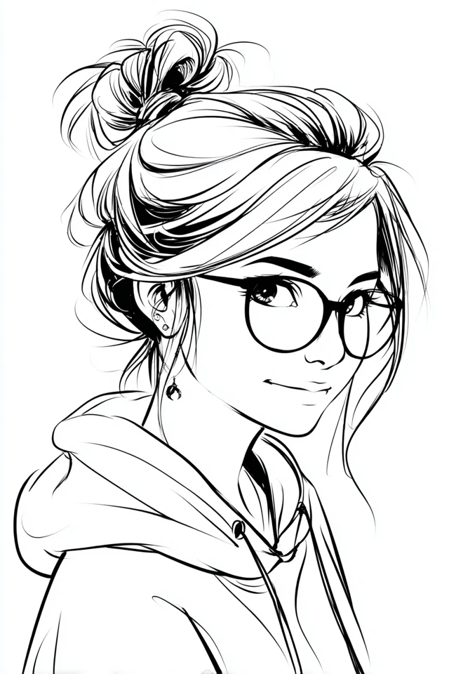 Ink Line Portrait - Image 1