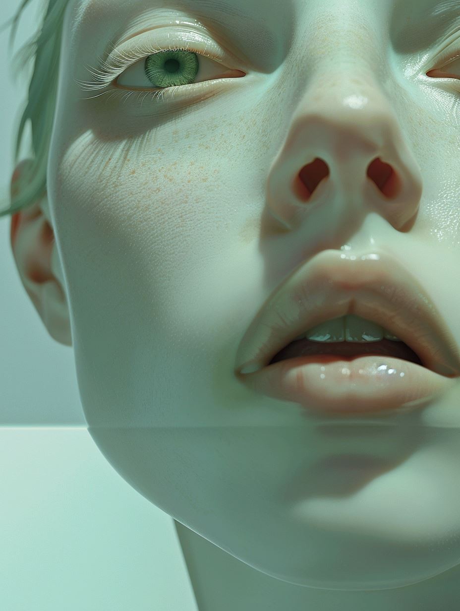 Ethereal Porcelain Digital Portrait - Image 3