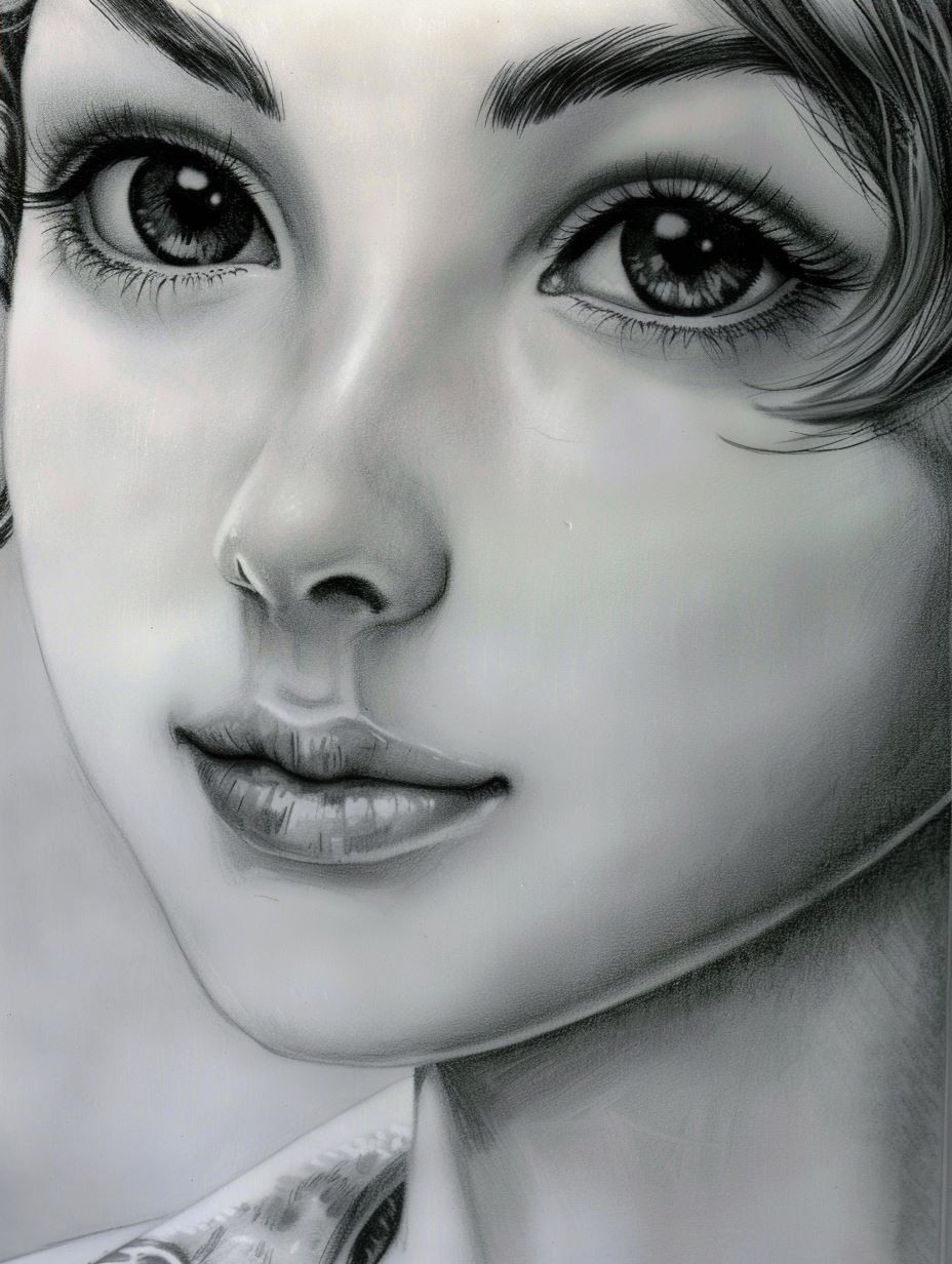 Digital Art Portraits of Stylized Female Faces - Image 4