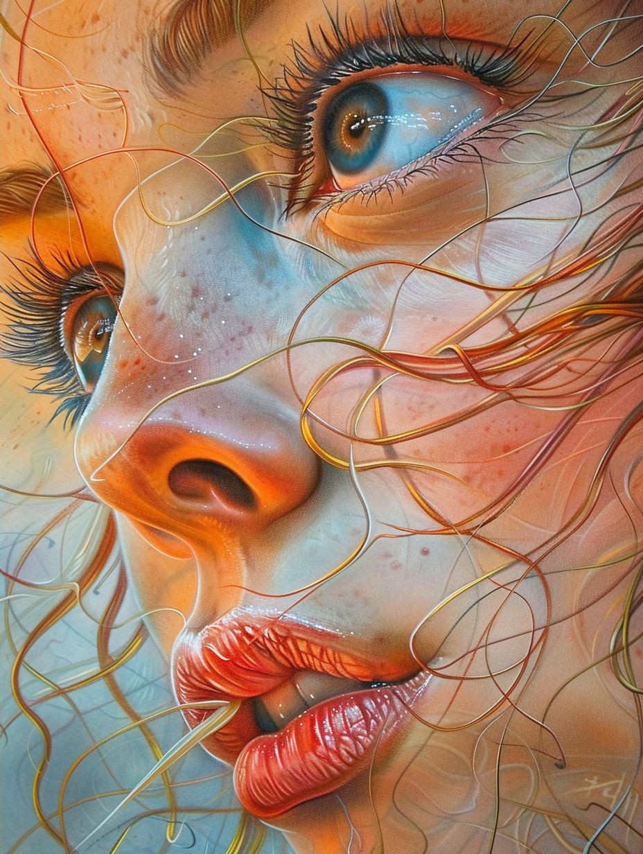 Golden Hues of Ethereal Gazes - Image 2
