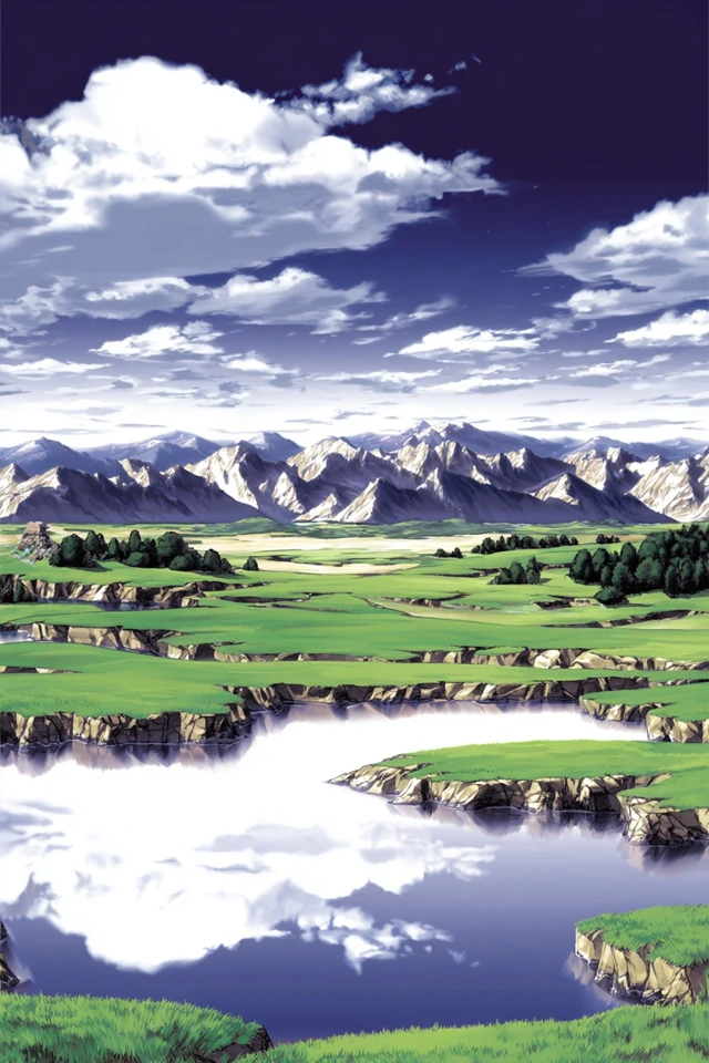 Anime Art Collage: Characters and Landscapes - Image 2