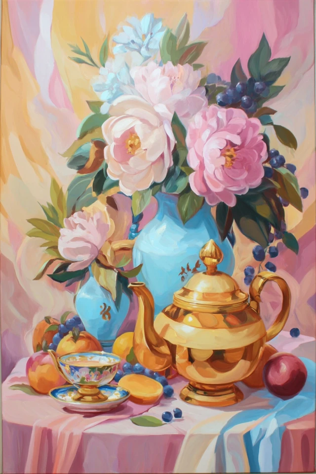 Azure Blossom Elegance - Image 3