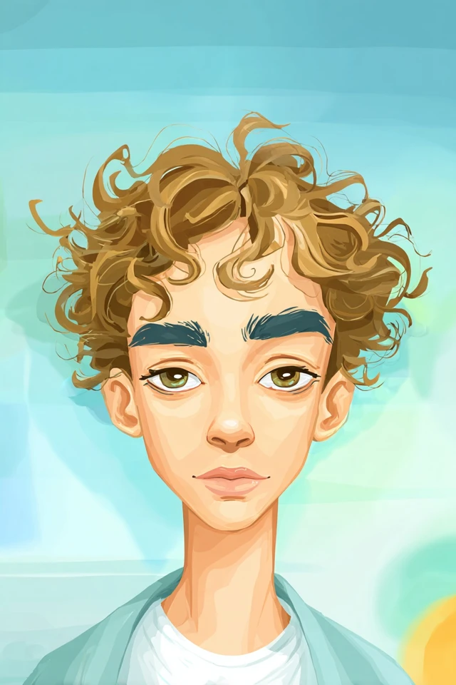 Curly Golden Dreams - Image 1
