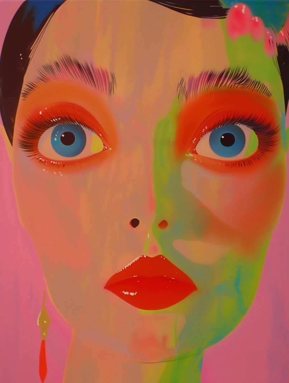 Surreal Neon Portrait Collage - Image 3