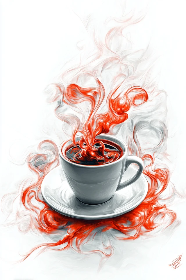 Crimson Whispers in Monochrome - Image 4
