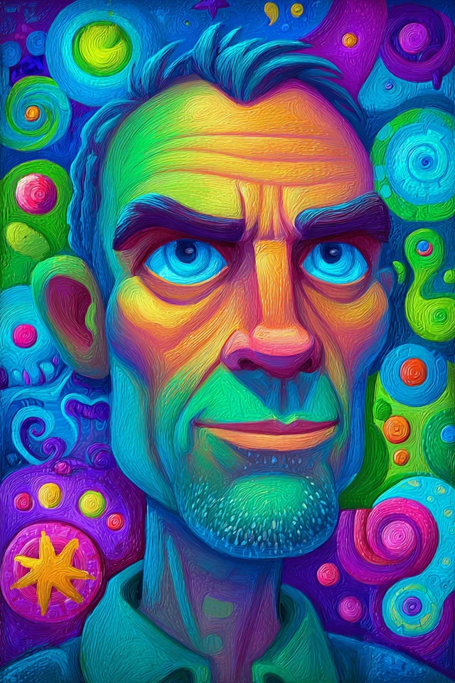 Psychedelic Prism Portrait - Image 1