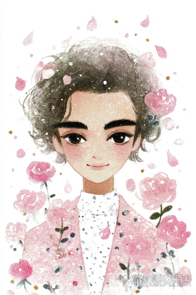 Blushing Dreams in Pastel Pink - Image 1