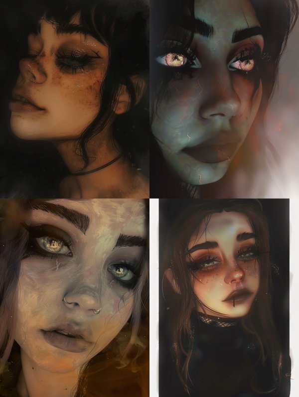 Ethereal Stardust Gaze Portrait