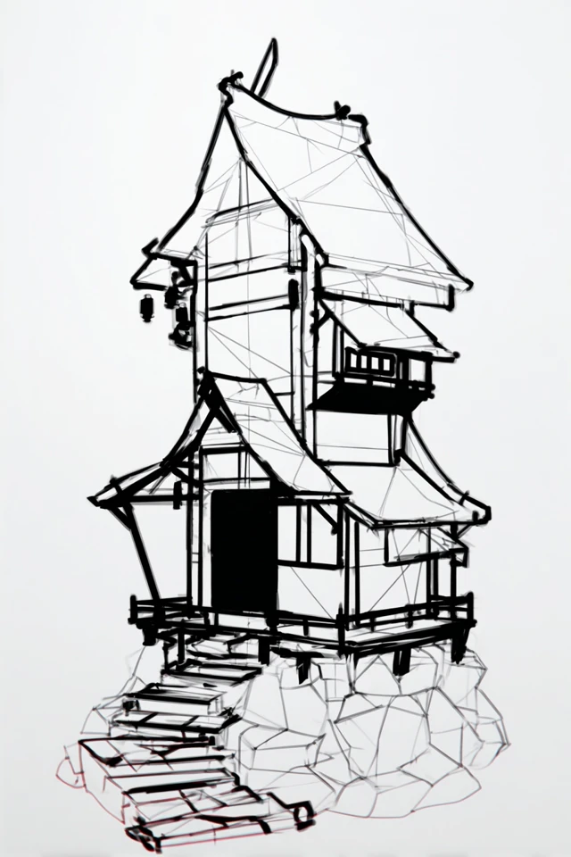 Angular Ink Portrait - Image 6