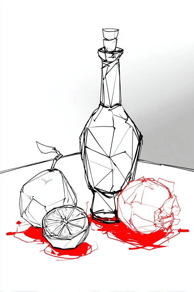 Angular Ink Portrait - Image 3