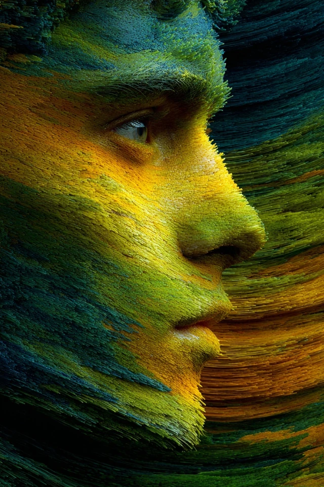Prismatic Fiber Portrait - Image 1