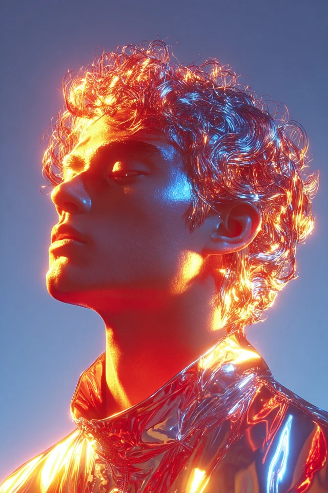 Neon Chrome Radiance - Image 1