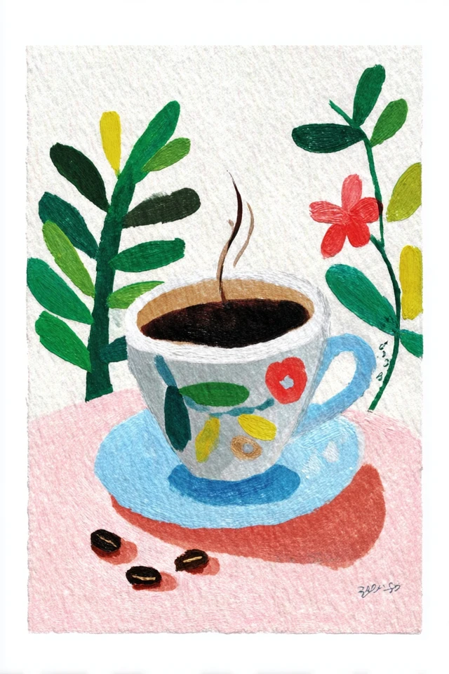 Floral Folk Portrait - Image 4