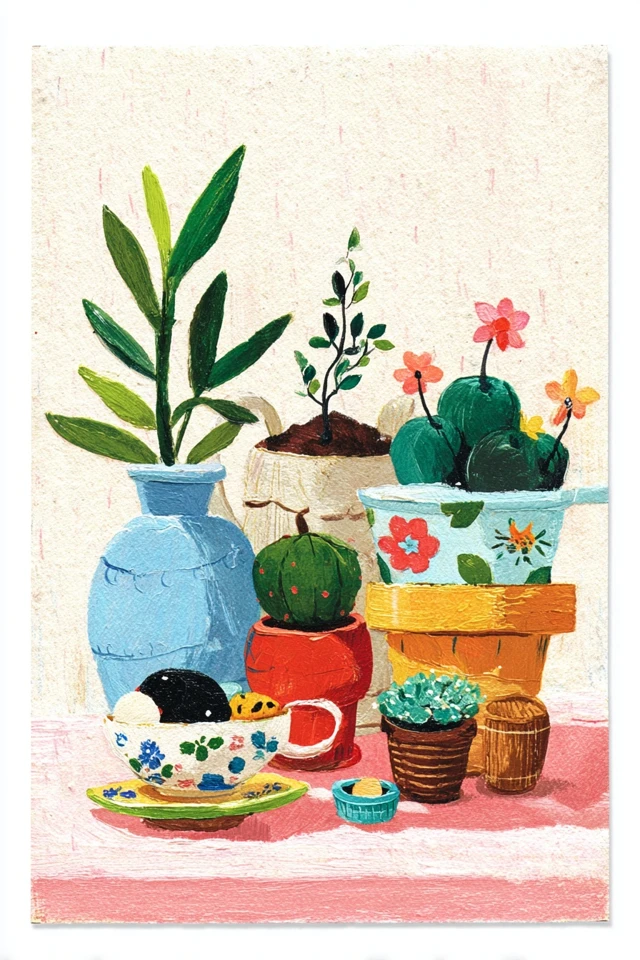 Floral Folk Portrait - Image 3