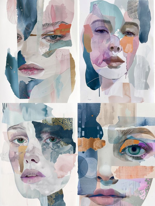 Fragmented Dreams of Ethereal Faces