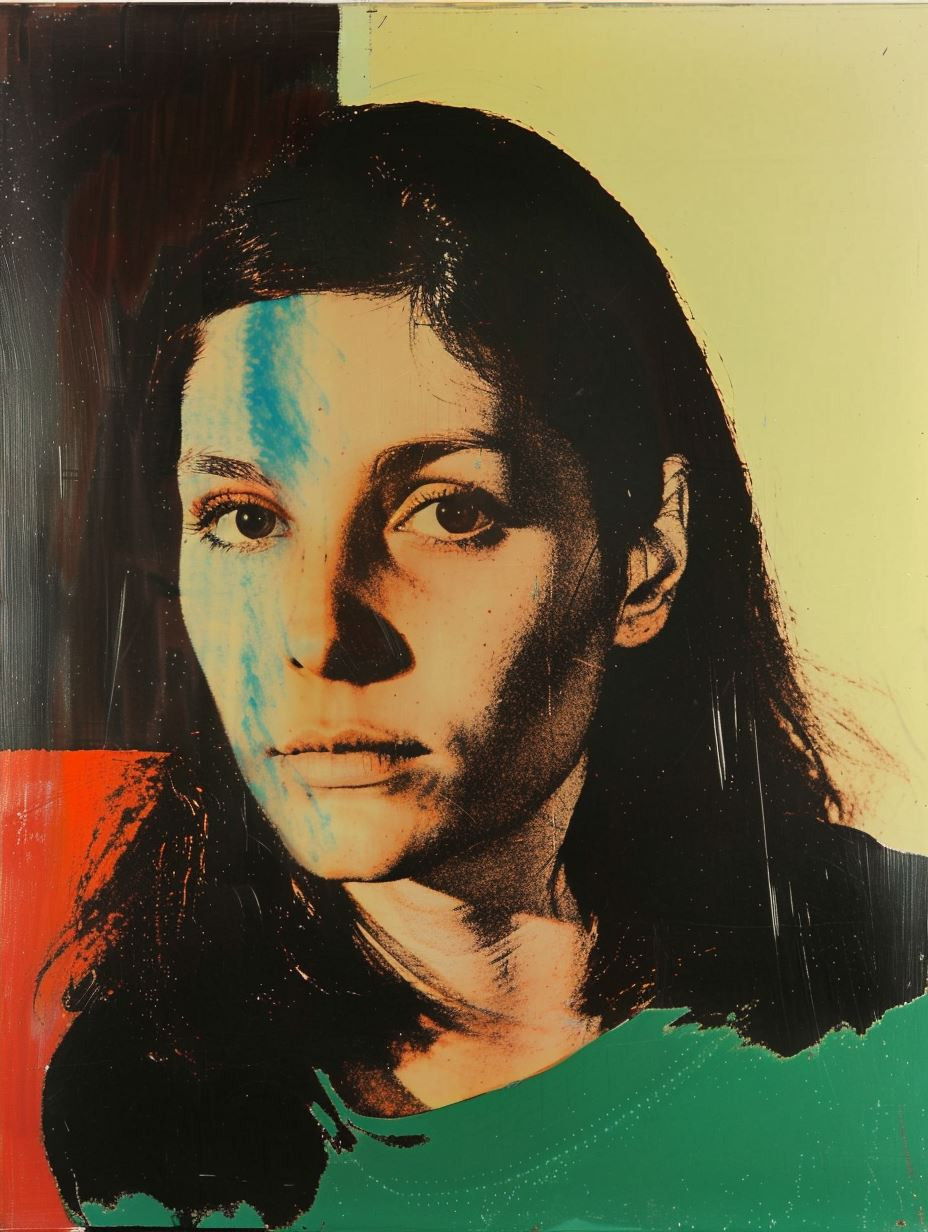 Fragmented Gazes in Neon Hue - Image 4