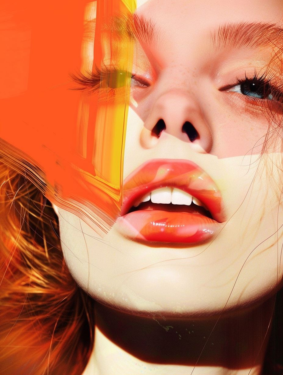 Prismatic Amber Light Portrait