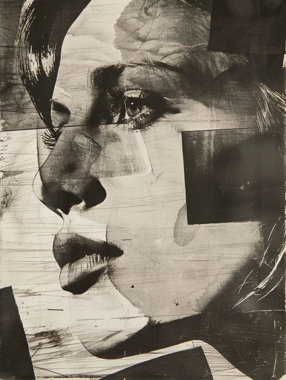 Fragmented Noir Portrait - Image 3