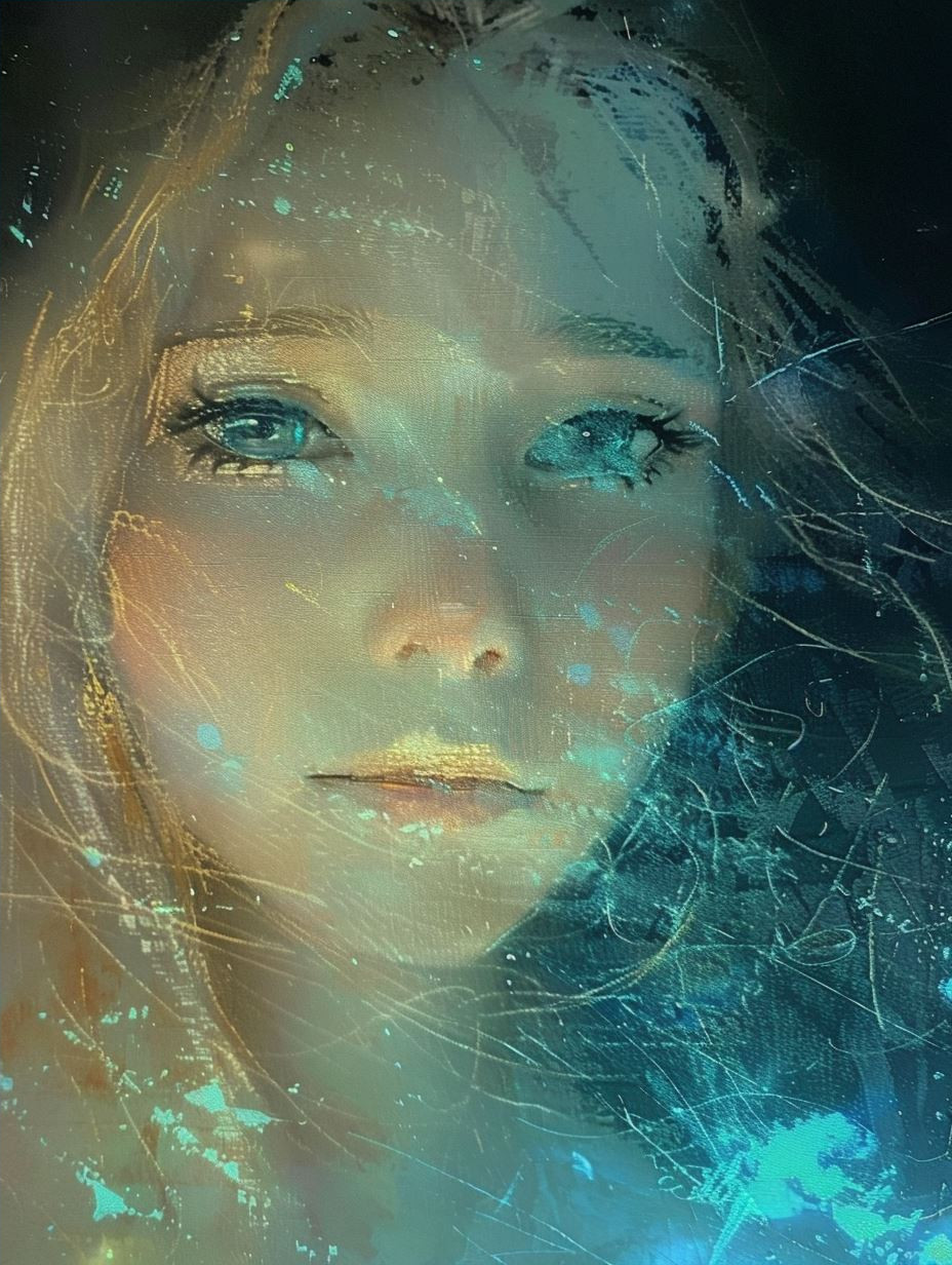 Ethereal Faces Behind Frozen Glass - Image 4