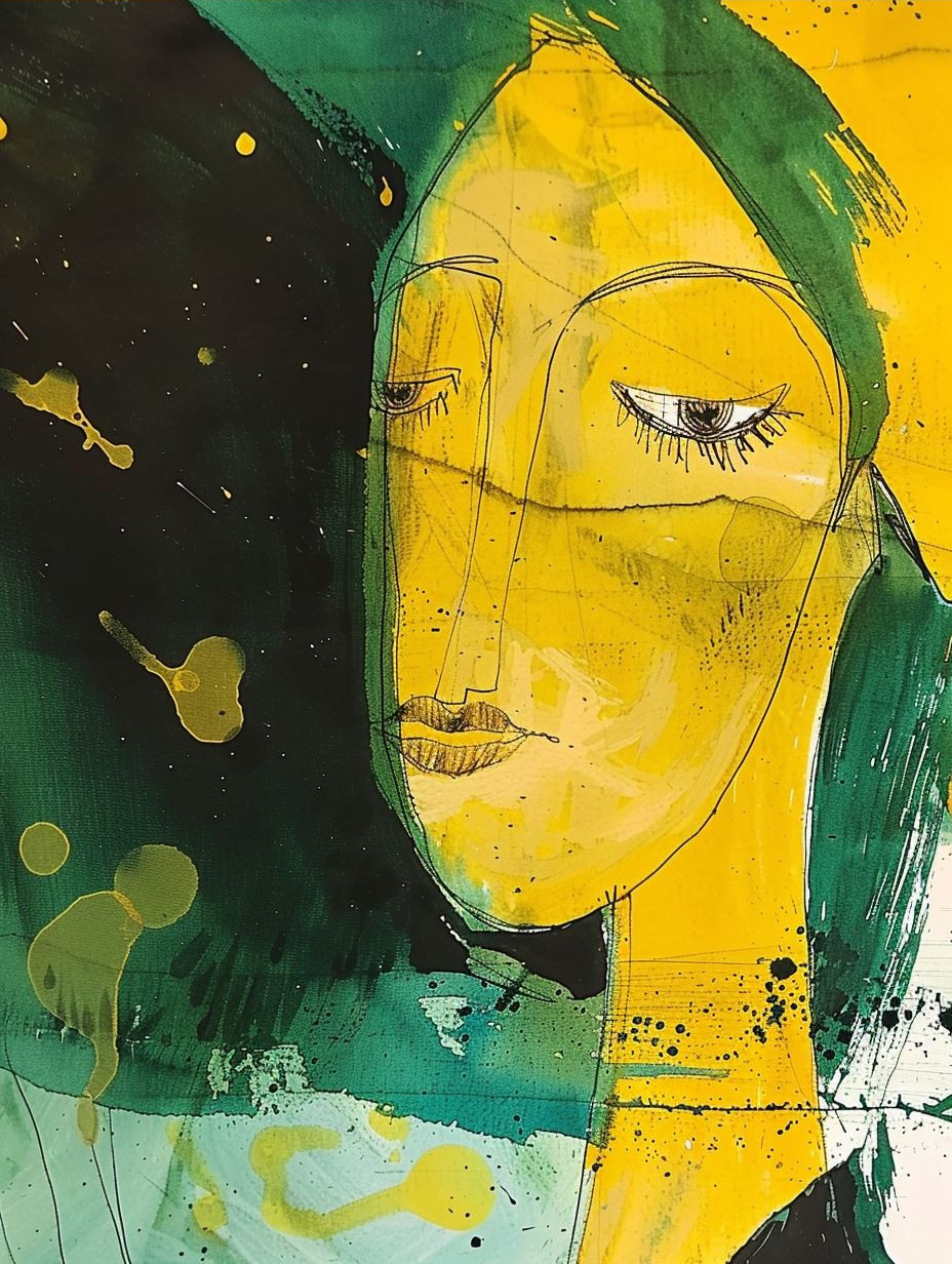 Abstract Melancholy in Ochre Tones - Image 4